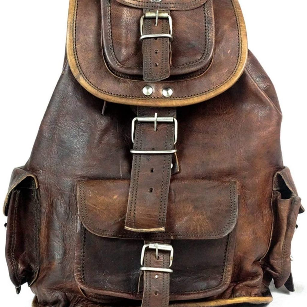 Mochila Cuero Mochila Escolar Retro Maletin Profesor Bolso